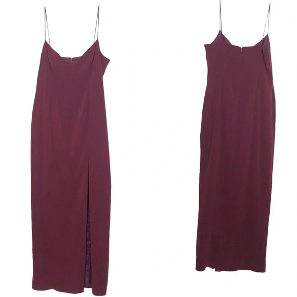 Jay Godfrey Harrah Gown Spaghetti Strap Slit Dress - Picture 4 of 16